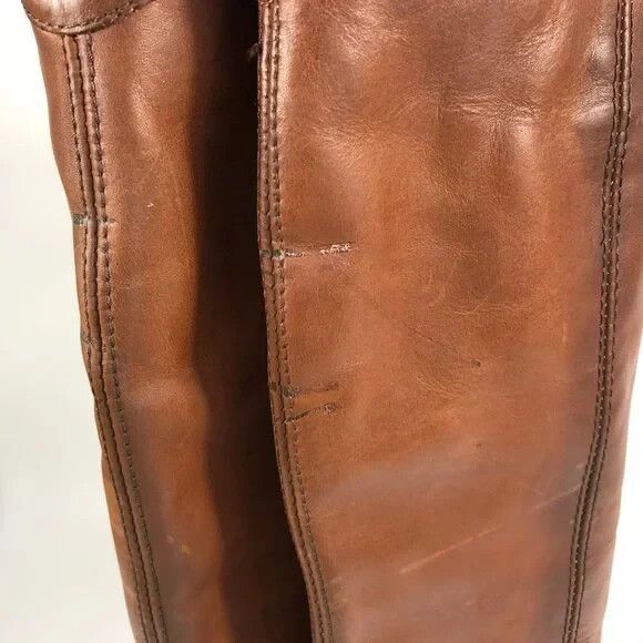 Frye Melissa 2 Leather Boots Womens Brown Riding Equestrian 3475449 - Picture 3 of 13
